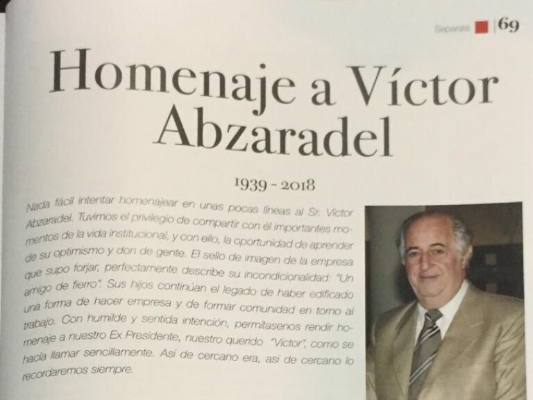 Homenaje de La Liga Comercial a Victor Hugo Abzaradel Fundador de Herracor