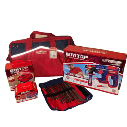 EMTOP MAQUINARIA BATERIA KIT ROTOPER.20V + ACC.+ BOLSO