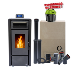 CALEFACTOR A LE�A -BDF OLIVIA- EST. PELLET 8KW + KIT
