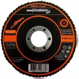DISCO FLAP P/METAL IMPORTADO 4'1/2 -GRANO 100 GLADIADOR