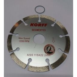 DISCO DIAMANTADO KORFF SEGMENTADO-CORTE SECO MSS115MM