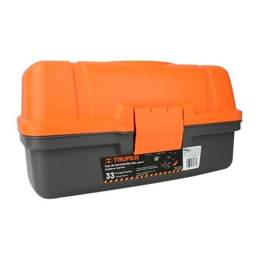 CAJA DE PLASTICO TRUPER 16" TIPO PESCA 33 COMP CPE16N
