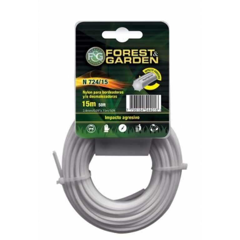 TANZA P/BORDEADORA FOREST GARD 2.40 MM X 15 MTS HEPTAGONAL
