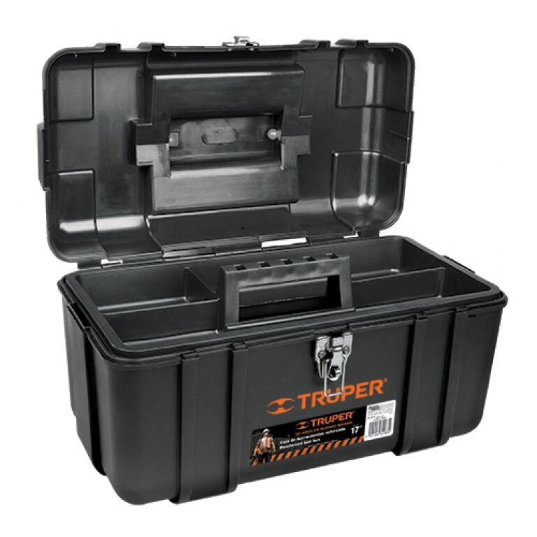 CAJA DE PLASTICO TRUPER 17" BROCHE METAL CHP 17X