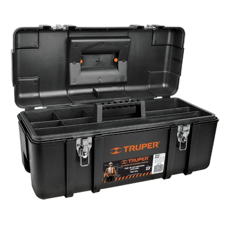 CAJA DE PLASTICO TRUPER 23" BROCHE METAL CHP 23X