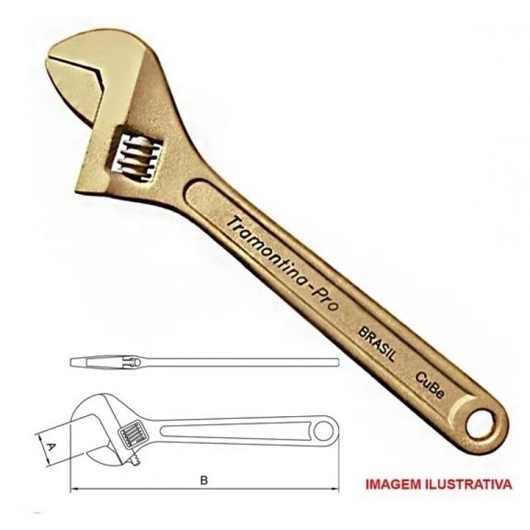 HERRAMIENTAS ANTI CHISPAS LLAVE AJUSTABLE 12" 44207/012