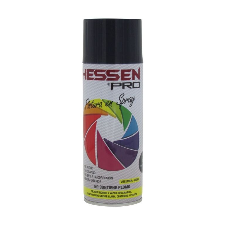 PINTURA EN SPRAY NEGRO BRILLANTE HESSEN 470-0039