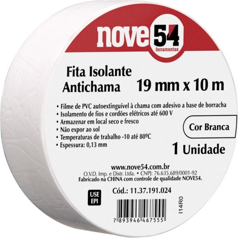 CINTA AISLADORA NOVE 54 BLANCA 10 MTS
